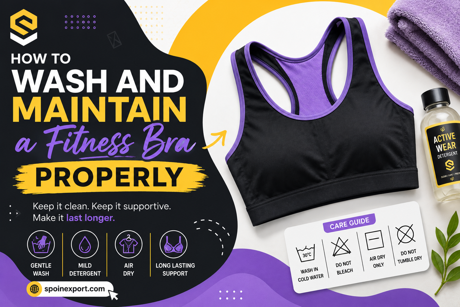 How to Wash and Maintain a Fitness Bra Properly